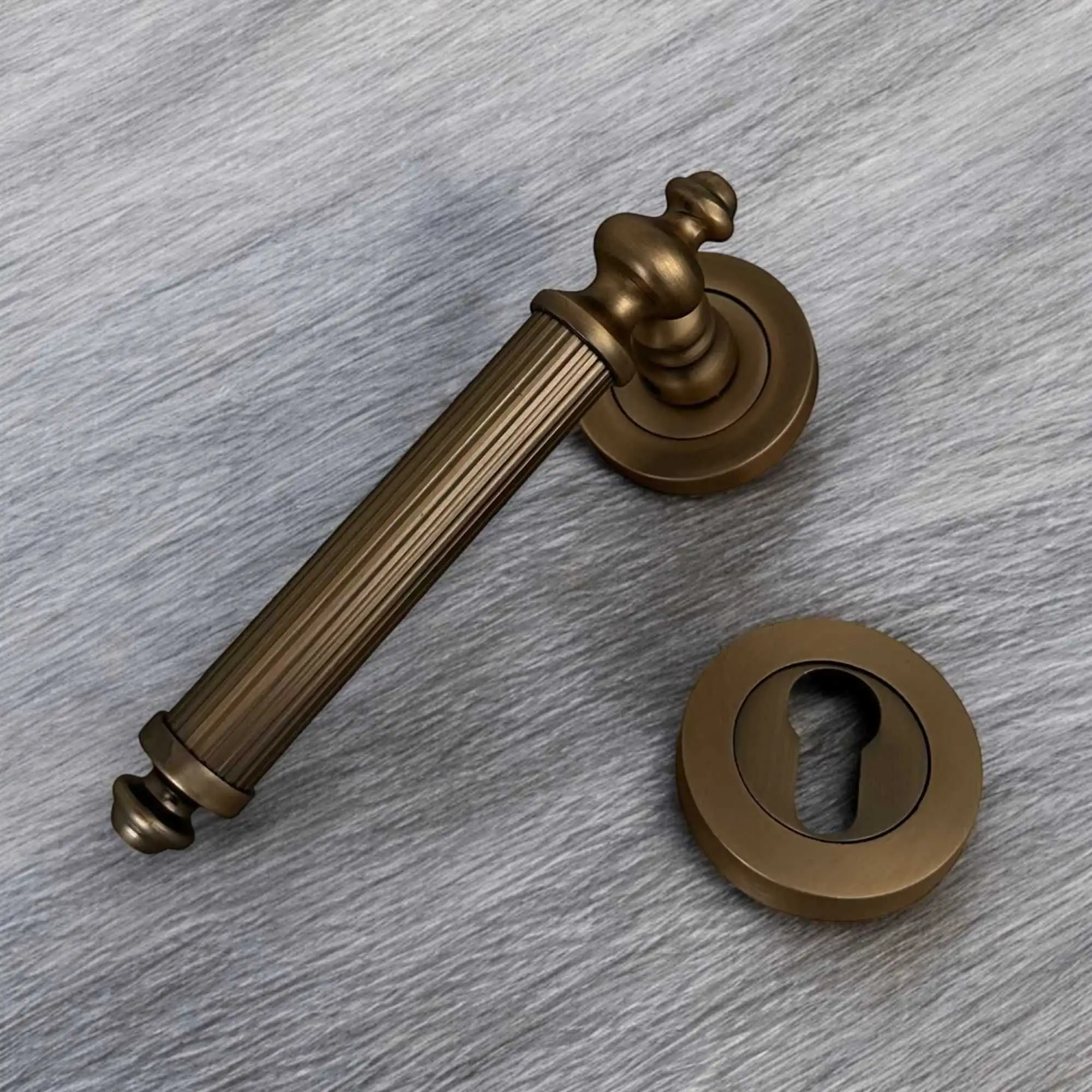 Osmanlı Handles ZK37 Antik Sarı Kapı Kolu | Koldoor - koldoor.com