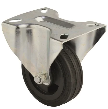 Uygur Kauçuk Tablalı Sabit Servis Teker 80 mm | Koldoor - koldoor.com